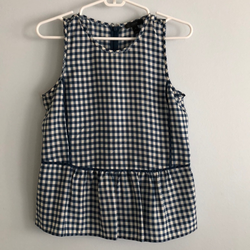 Silk Gingham Top